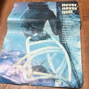 Inspirational Poster with Football Helmet